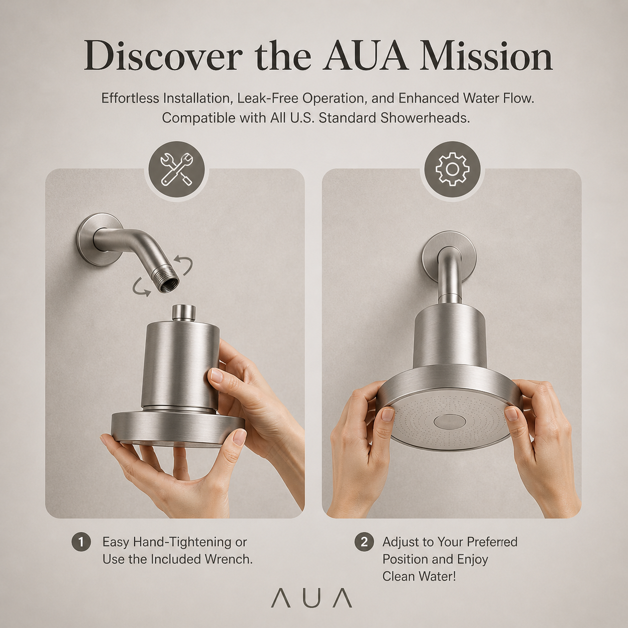 AUA Purifying Shower System — Chrome